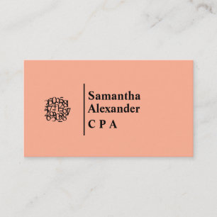 Carte De Visite Comptable de logo moderne Elegant Chic Numbers