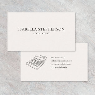 Carte De Visite Comptable professionnel simple moderne