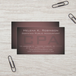 Carte De Visite Comptable public certifié CPA