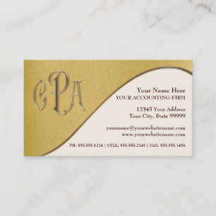 Carte De Visite Comptable Public Certifié CPA Taxes d'affaires