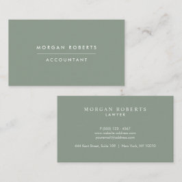 Carte De Visite Comptable Sage Green Avocat ou Professionnel