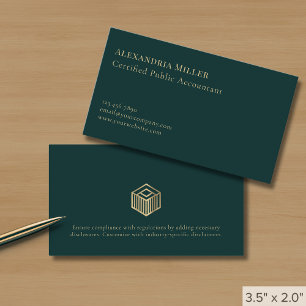 Carte De Visite Comptable simple et élégant Financement fiscal