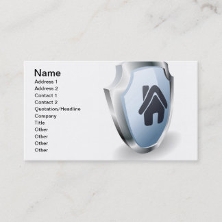 Carte De Visite Concept de bouclier de Chambre