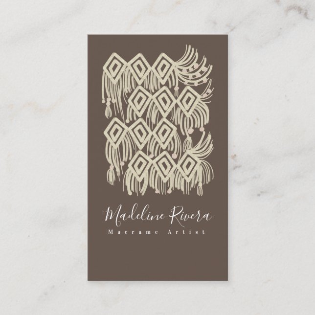 Carte De Visite Concepteur artisanal Macrame Artist (Devant)