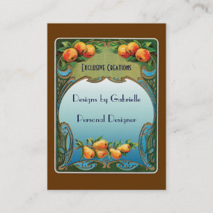 Carte de visite concepteur d'art déco personnalisé