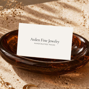 Carte De Visite Concepteur de Bijoux Élégant Minimaliste Luxe Ivoi