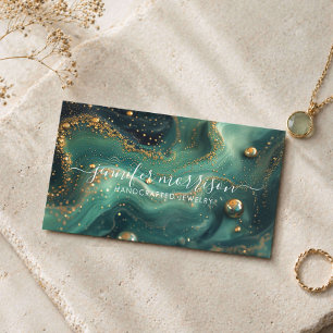 Carte De Visite Concepteur de bijoux en or, malachite et émeraude