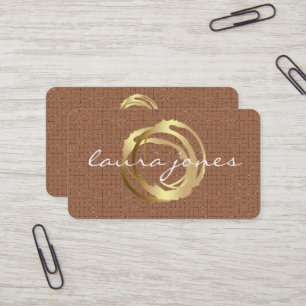 Carte De Visite Concepteur de cercle peint en or faux