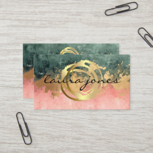 Carte De Visite Concepteur de cercle peint en or faux