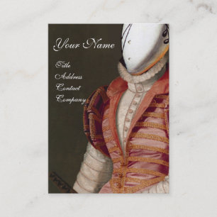 CARTE DE VISITE CONCEPTEUR DE COSTUME THÉATRIQUE MODE RENAISSANCE