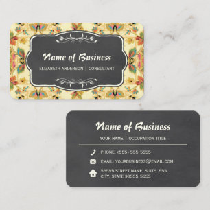 Carte De Visite Concepteur de Fleurs Vintage
