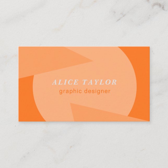 Carte De Visite Concepteur de maisons monochromes orange géométriq (Devant)