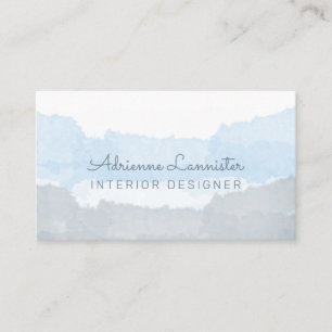 Carte De Visite Concepteur d'intérieur gris bleu Abstrait