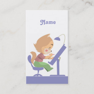 Carte De Visite Concepteur drôle de chat