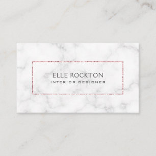Carte De Visite Concepteur rose d'or de luxe de marbre Luxe