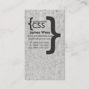 Carte De Visite Concepteur Web Geek de programmeur d'ordinateur