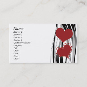 Carte De Visite Conception abstraite de coeur