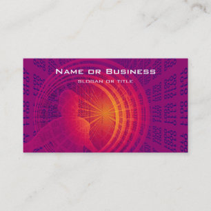 Carte De Visite Conception abstraite du code binaire Hi-Tech