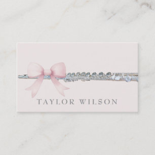 Carte De Visite conception arc rose flutiste