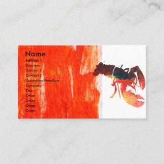 Carte De Visite conception audacieuse moderne de homard de fruits