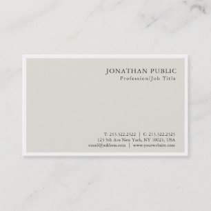 Carte De Visite Conception chique minimaliste moderne