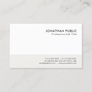 Carte De Visite Conception chique minimaliste moderne