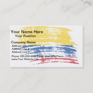 Carte De Visite Conception colombienne fraîche de drapeau