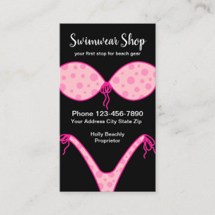 Carte De Visite Conception de bikini d'été de magasin de vêtements