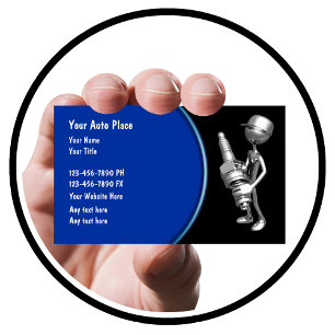 Carte De Visite Conception de bougie rétro automobile