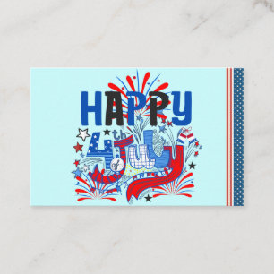 Carte De Visite Conception de célébration patriotique du 4 juillet