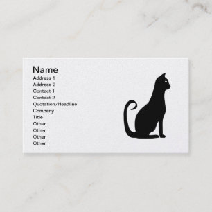 Carte De Visite Conception de chat noir