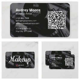 Carte De Visite Conception de code QR Maquilleuse