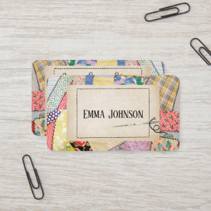 Carte De Visite Conception de courtepointes patchwork folle