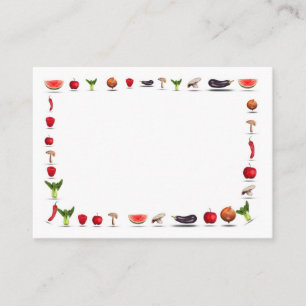 Carte De Visite Conception de cuisine pour cuisiniers