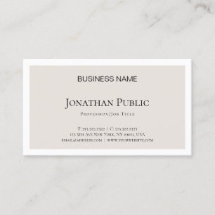 Carte De Visite Conception de design minimaliste élégant et tendan