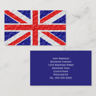 Carte De Visite Conception de drapeau Union Jack