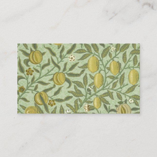Carte De Visite Conception de fruit de grenade de William Morris (Devant)