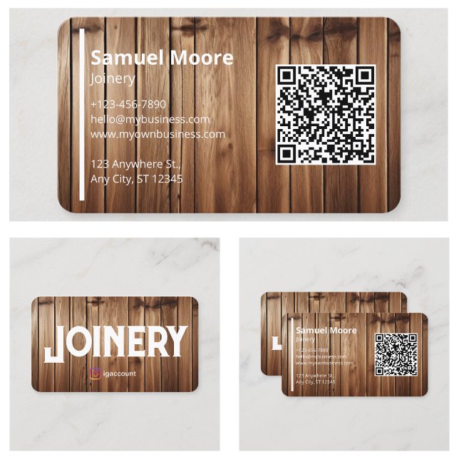Carte De Visite Conception de gabarits de menuiserie (Joinery Templates Design Business Card
)