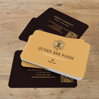 Carte De Visite Conception de logo de rucher d'apiculture de miel