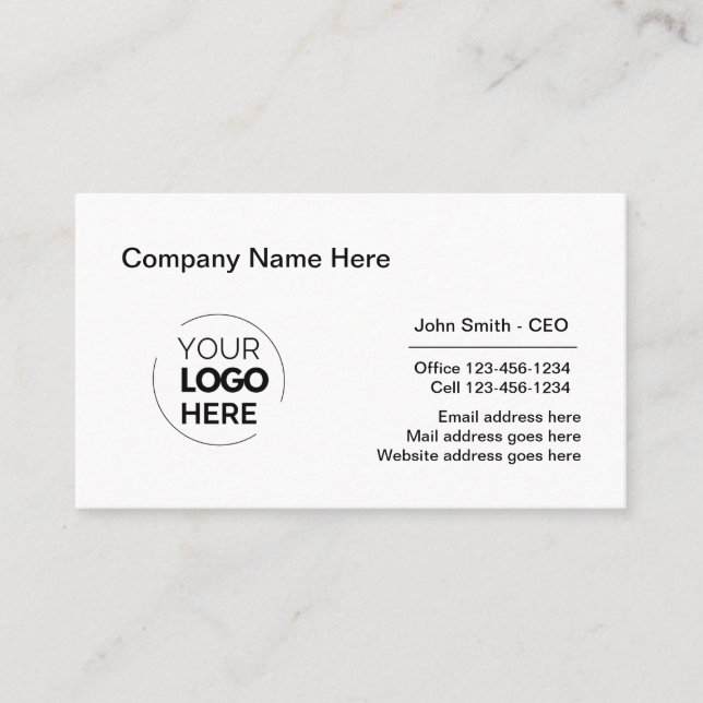 Carte De Visite Conception de logo professionnel (Devant)