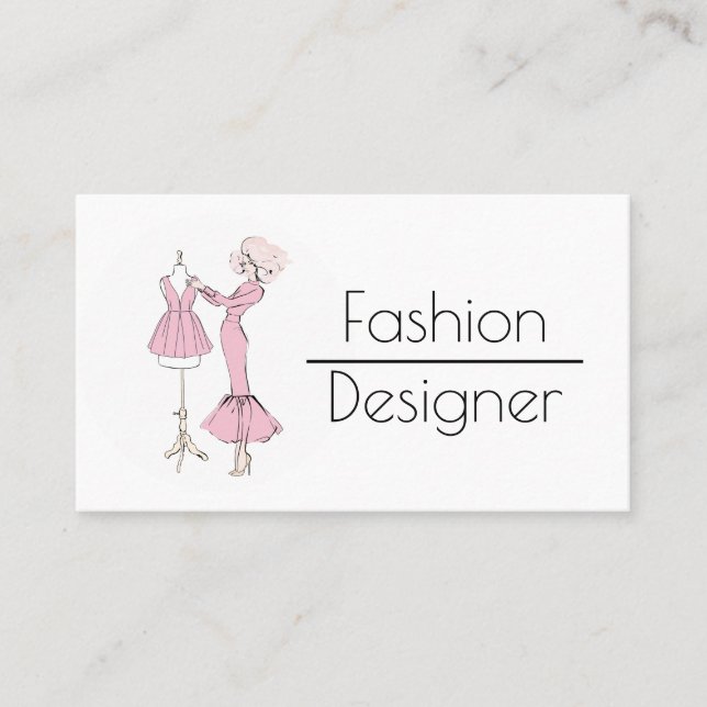 Carte De Visite Conception de mode (Devant)