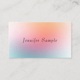 Carte De Visite Conception de modèle coloré minimaliste moderne él