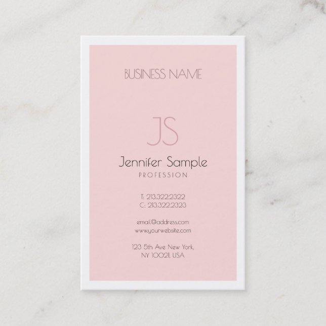 Carte De Visite Conception de monogramme créatif tendance Luxe sim (Devant)