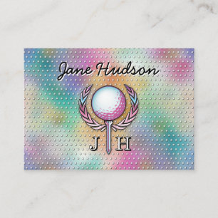 Carte De Visite Conception de monogramme personnalisé pour golfeus