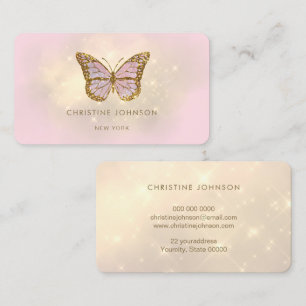 Carte De Visite conception de papillon fausse parties scintillant