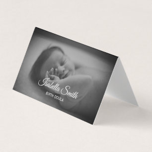 Carte De Visite Conception de soins néonataux de doula de naissanc