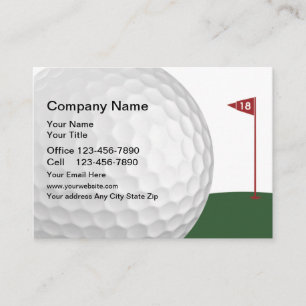 Carte De Visite Conception de trou du golf 18