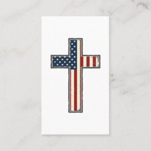 Carte De Visite Conception de vecteur de croix patriotique en détr
