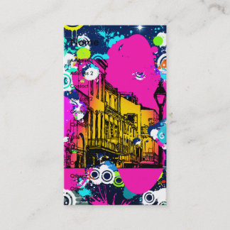 Carte De Visite conception d'éclaboussure de peinture de graffiti 