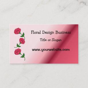 Carte De Visite Conception d'entreprise florale rose